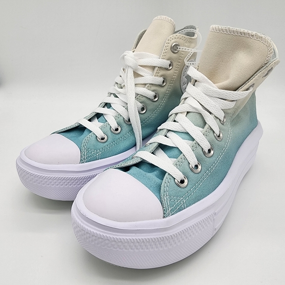 Converse Women's High-Top Sneakers - Mint and Cream - Picture 12 of 16